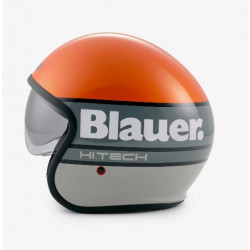 BLAUER HT - CASCO MOTO JET PILOT 4.0 - ARANCIONE/GRIGIO