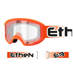 ETHEN - MASCHERINA MOTOCROSS OTG06 BASIC LENTE TRASPARENTE - ARANCIONE