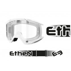ETHEN - MASCHERINA MOTOCROSS OTG06 BASIC LENTE TRASPARENTE - BIANCO