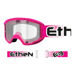 ETHEN - MASCHERINA MOTOCROSS OTG06 BASIC LENTE TRASPARENTE - ROSA