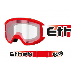 ETHEN - MASCHERINA MOTOCROSS OTG06 BASIC LENTE TRASPARENTE - ROSSO
