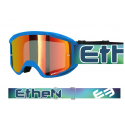 ETHEN - MASCHERINA MOTOCROSS OTG06 LENTE A SPECCHIO ROSSA - AZZURRO