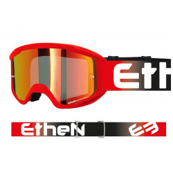 ETHEN - MASCHERINA MOTOCROSS OTG06 LENTE A SPECCHIO ROSSA - ROSSO