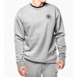 FASTHOUSE - FELPA GIROCOLLO RENOWN - GRIGIO