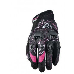 FIVE - GUANTI MOTO ESTIVI STUNT EVO DONNA REPLICA NERO/ROSA
