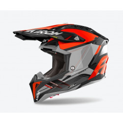 AIROH - CASCO MOTOCROSS AVIATOR 3 SABER ARANCIONE/NERO/GRIGIO