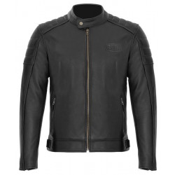 GASOLINE - GIACCA MOTO IN PELLE GT TROPHY NERO
