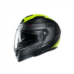 HJC - CASCO MOTO MODULARE i90 DAVAN MC4HSF NERO/GRIGIO/GIALLO FLUO
