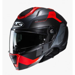HJC - CASCO MOTO MODULARE i91 CARST MC1SF NERO OPACO/ROSSO
