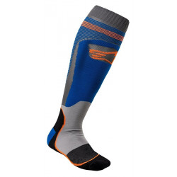 ALPINESTARS - CALZE TECNICHE MOTOCROSS MX PLUS-1 BLU/ARANCIONE FLUO