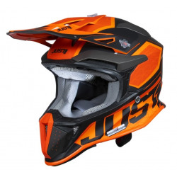JUST1 - CASCO MOTOCROSS J18F HEXA - ARANCIONE/NERO/GRIGIO