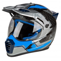 KLIM - CASCO MOTO ADVENTURE KRIOS PRO CARBONIO/BLU/GRIGIO