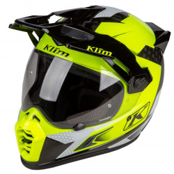 KLIM - CASCO MOTO ADVENTURE KRIOS PRO CARBONIO/GIALLO FLUO