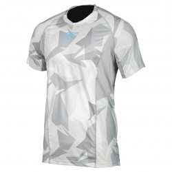 KLIM - MAGLIA MANICHE CORTE INTIMA TECNICA ESTIVA AGGRESSOR COOL -1.0 GRIGIO CHIARO/BLU