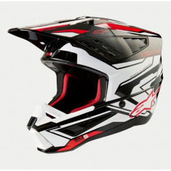 ALPINESTARS - CASCO MOTOCROSS S-M5 ACTION 2 NERO/BIANCO/ROSSO