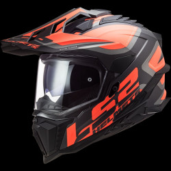 LS2 - CASCO MOTO ADVENTURE MX701 EXPLORER ALTER NERO/ARANCIONE FLUO