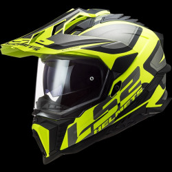LS2 - CASCO MOTO ADVENTURE MX701 EXPLORER ALTER NERO/GIALLO FLUO