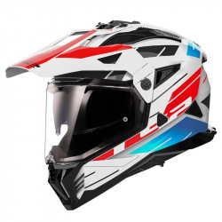 LS2 - CASCO MOTO ADVENTURE MX702 PIONEER II NAMIB BIANCO/BLU/ROSSO