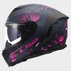 LS2 - CASCO MOTO INTEGRALE FF818 STORM III BURST - NERO OPACO/VIOLA