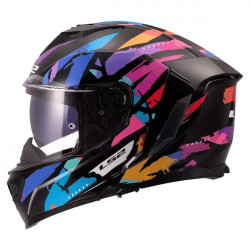LS2 - CASCO MOTO INTEGRALE FF818 STORM III KAOS - NERO/VIOLA/BLU
