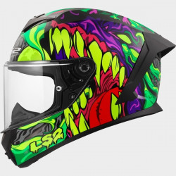 LS2 - CASCO MOTO INTEGRALE FF820 RAPID III LYCANT - GIALLO/VERDE/VIOLA
