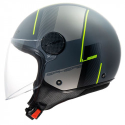 LS2 - CASCO MOTO JET OF558 SPHERE LUX II FIRM - GRIGIO GIALLO FLUO