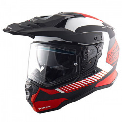 NOS - CASCO MOTO ADVENTURE NS-9 MIRAGE NERO/BIANCO/ROSSO