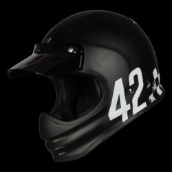 ORIGINE - CASCO MOTO CAFE' RACER VIRGO DANNY NERO OPACO/BIANCO