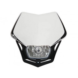 RACETECH - MASCHERINA PORTAFARO V-FACE FULL LED BIANCO/NERO