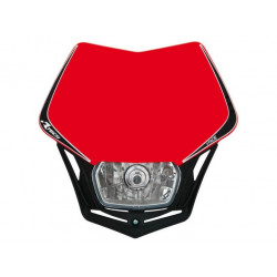 RACETECH - MASCHERINA PORTAFARO V-FACE FULL LED ROSSO/NERO