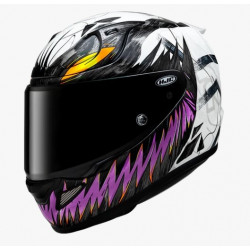 HJC - CASCO MOTO INTEGRALE RPHA12 ANTI VENOM 2 MARVEL - BIANCO/NERO/VIOLA