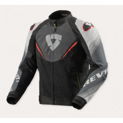 REV'IT - GIACCA MOTO ESTIVA QUANTUM 3 AIR - NERO/GRIGIO/ROSSO