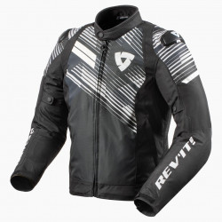 REV'IT - GIACCA MOTO IN TESSUTO APEX LT - NERO/BIANCO