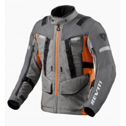 REV'IT - GIACCA MOTO TOURING SAND 4 H2O - GRIGIO/ARANCIONE