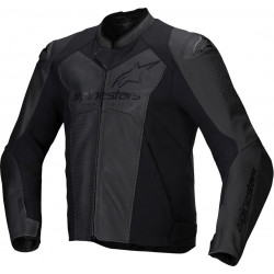 ALPINESTARS - GIACCA MOTO IN PELLE FASTER V3 ARIFLOW TRAFORATA - NERO