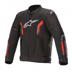 ALPINESTARS - GIACCA MOTO IN TESSUTO AST V2 AIR NERO/ROSSO FLUO