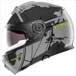 SCHUBERTH - CASCO MOTO MODULARE C5 GLOBE GRIGIO/GIALLO FLUO