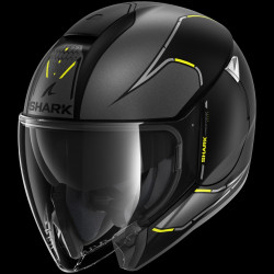 SHARK - CASCO MOTO JET CITYCRUISER KRESTONE NERO/GRIGIO/GIALLO FLUO