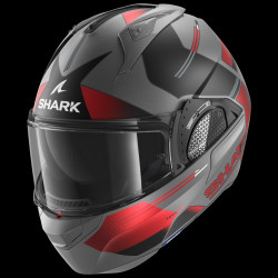 SHARK - CASCO MOTO MODULARE EVO GT TEKLINE GRIGIO OPACO/ROSSO
