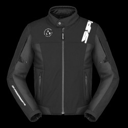 SPIDI - GIACCA MOTO IN TESSUTO CORSA TEX NERO/BIANCO
