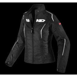 SPIDI - GIACCA MOTO IN TESSUTO DONNA TRONIK TEX NERO/BIANCO