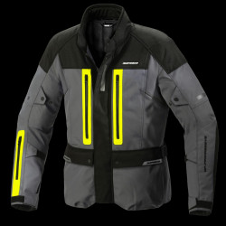 SPIDI - GIACCA MOTO TOURING TRAVELER 3 NERO/GRIGIO/GIALLO FLUO