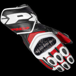 SPIDI - GUANTI MOTO IN PELLE CARBO 7 NERO/BIANCO/ROSSO