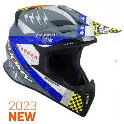 SUOMY - CASCO MOTOCROSS X-WING JETFIGHTER GRIGIO/BLU/GIALLO FLUO
