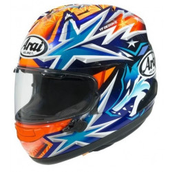 ARAI - CASCO MOTO INTEGRALE RX-7 V EVO OKAMOTO COMPASS - ARANCIONE/BLU