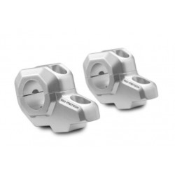 SW-MOTECH - Riser manubrio inclinati Ø 28 mm. A30 mm. Posa a 22 mm. Argento. LEH.00.039.23100/S