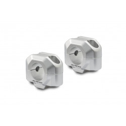 SW-MOTECH - RISER MANUBRIO Ø 28 mm. A20 mm. Argento