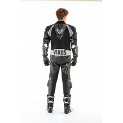 VIRUS POWER - TUTA MOTO INTERA IN TESSUTO PREDATOR - NERO/GRIGIO