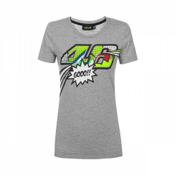 VR46 - T-SHIRT DONNA GOO - GRIGIO