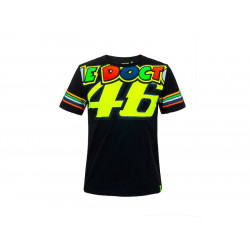 VR46 - T-SHIRT THE DOCTOR 46 - NERO/GIALLO FLUO